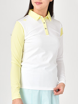 デサントゴルフ　22年春夏新作　リサイクルスムースロゴプリントシャツ　DGWTJB01