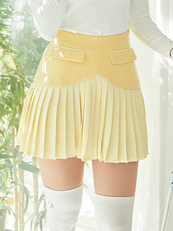 ジェイジェーン　22年春夏新作　Heart Shape Pleats Skirt　J164SK07